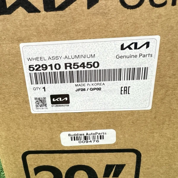 2021–2023 Kia Sorento OEM 20x8.5 Alloy Wheel Rim – 52910-R5450