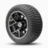Golf Cart Wheels Machined Gloss Black 12"