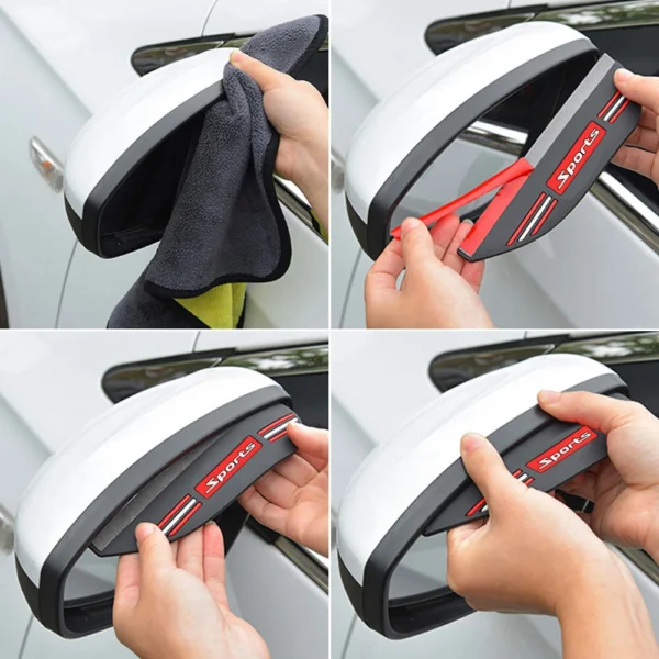 Suzuki Swift Side Mirror Rain Visors 2-Piece Set – Carbon Fibre Style