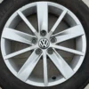 Genuine Volkswagen Polo 15 Inch Silver 10-Spoke Alloy Wheels with 185/60 Tyres – 6C0601025