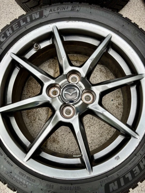 OEM Mazda MX-5 ND 1.5L 16 Inch Alloy Wheels with New Michelin Alpin 6 Tyres – Set of 4