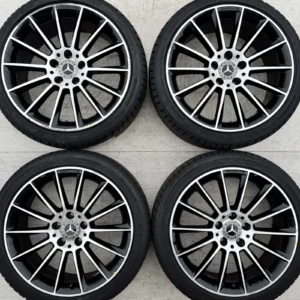 Genuine Mercedes-Benz SLC W172 18 Inch Black Polished Alloy Wheels with 225/245 Tyres – Set of 4